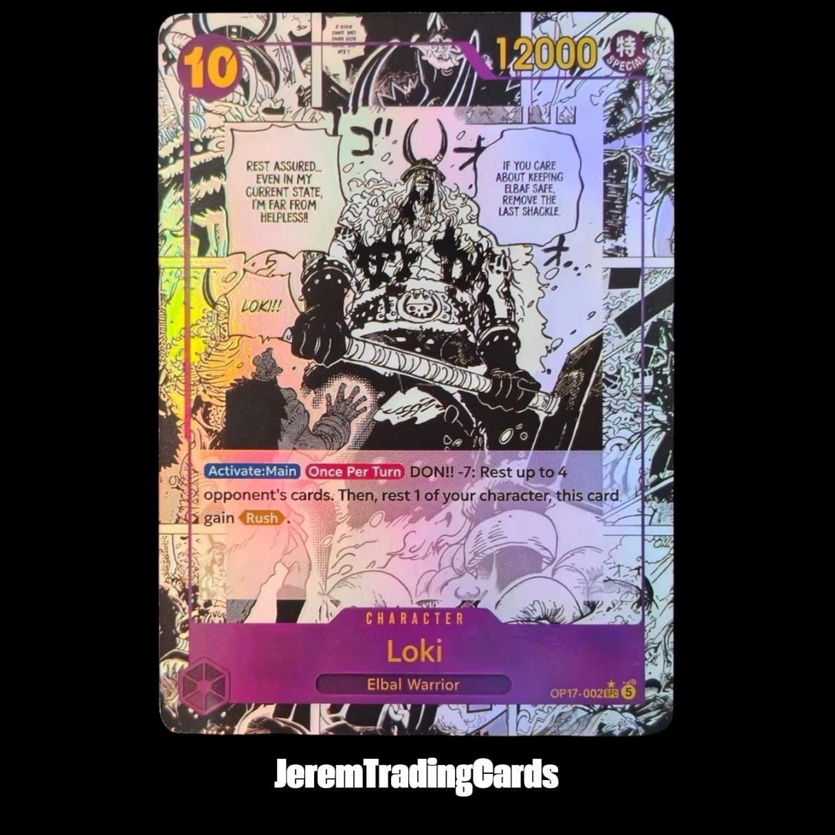 One Piece Loki OP17-021 – Custom Proxy Anime Trading Card EN - Etsy