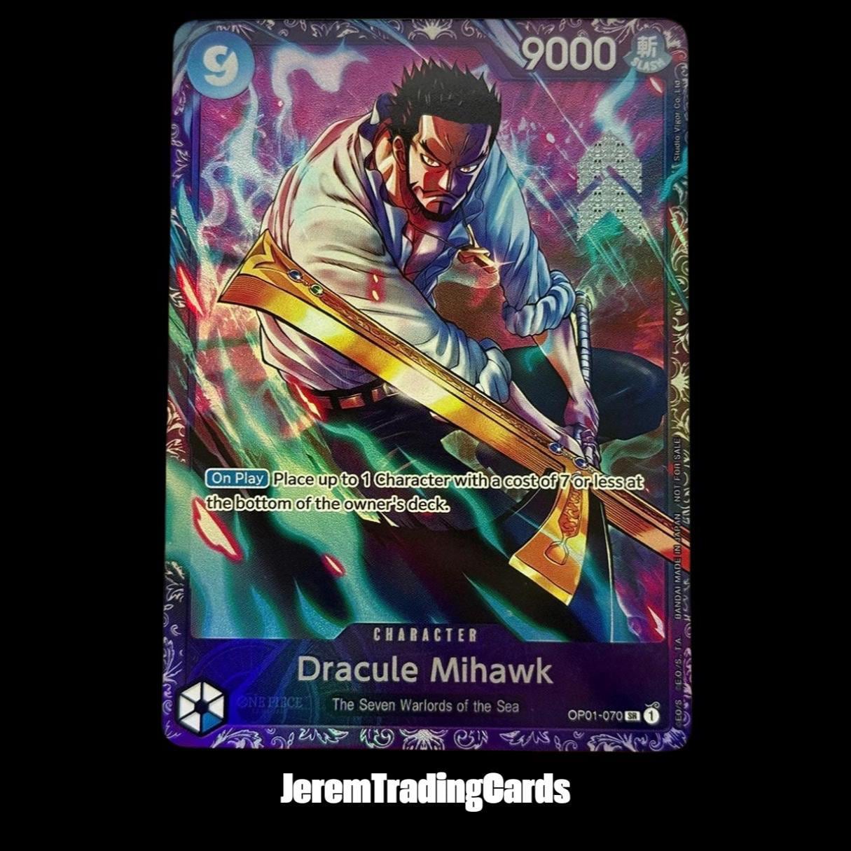 One Piece Dracule Mihawk OP01-070 Promo Treasure Cup – Custom