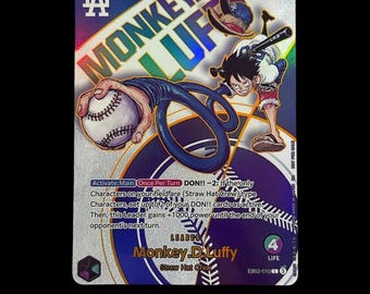 Monkey D. Luffy Dodgers X One Piece Night Promo Card - Etsy