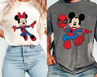 Couple Spiderman Costume Shirt, Funny Mickey and Minnie Shirt, MCU Fans Shirt, WDW Magic, Spiderman Brand New Day