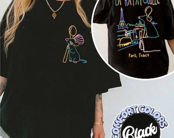 Camiseta de Remy, el pequeño chef de Ratatouille de Disney, Linguini, Colette, Tatou, Remy, Rat, París, Francia, Gusteau's, camiseta de Remy, viaje de Disney para niña.