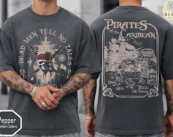 Comfort Colors Retro Dead Men Tell No Tales Est 1967 Shirt, Cruise Pirates Shirt, Pirates Of The Caribbean Tee, Disney Family Cruise Trip