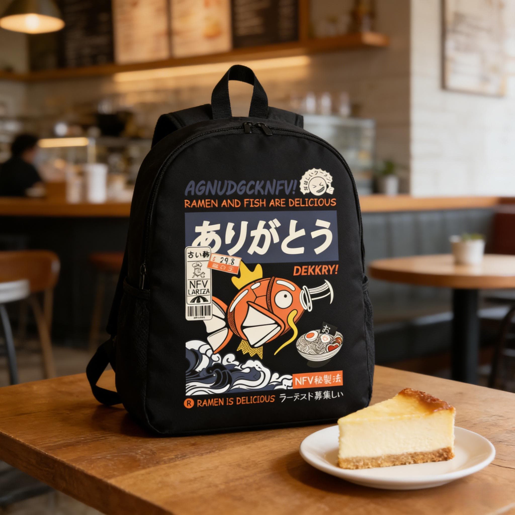 Herschel Backpack Asian Japanese Inspired Kanji Graphic Streetwear School Bag OOKWE Student Cute Backpack Harajuku Japanese Multi-Pocket  main image 3