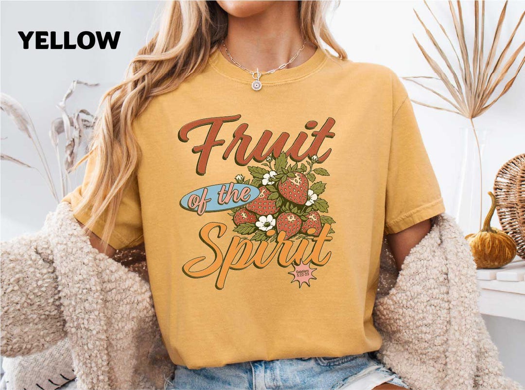 Retro Fruit of the Spirit T-shirt, Christian Graphic Top, Vintage Faith ...