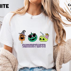 Comfort Colors Summerween T-shirt, Funny Ghost Beach Top, Zomervakantie Shirt, Beach Read Bookish Ghost Tee, Spooky Summerween Top