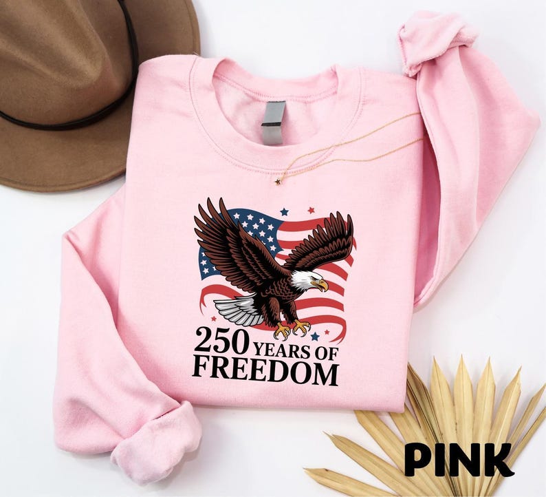 America 250 Shirt, Patriotic Eagle Tee, 1776 2026 Freedom Sweater, Vintage USA Flag Anniversary T-Shirt, Fourth Of July Heritage Pride Top image 3