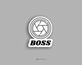 Waterproof Photographer Boss Sticker – Camera Business Owner Decal