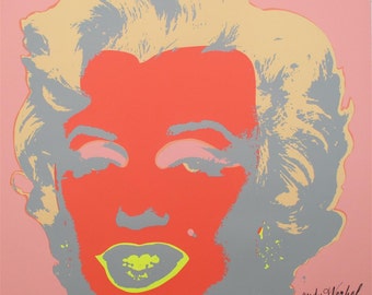 ウォーホル マリリン・モンロー プリント：ショットセージブルー