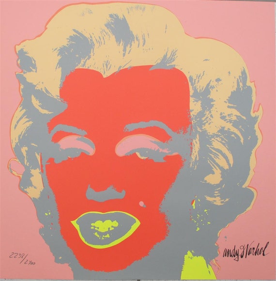 Poster Andy Warhol Marilyn Monroe French Unicorn - Pop Art Rosa Stampa Francese