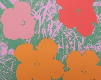 Andy Warhol  Flowers Lithographs signed limited edition authenticated print 2201/2400 II.65