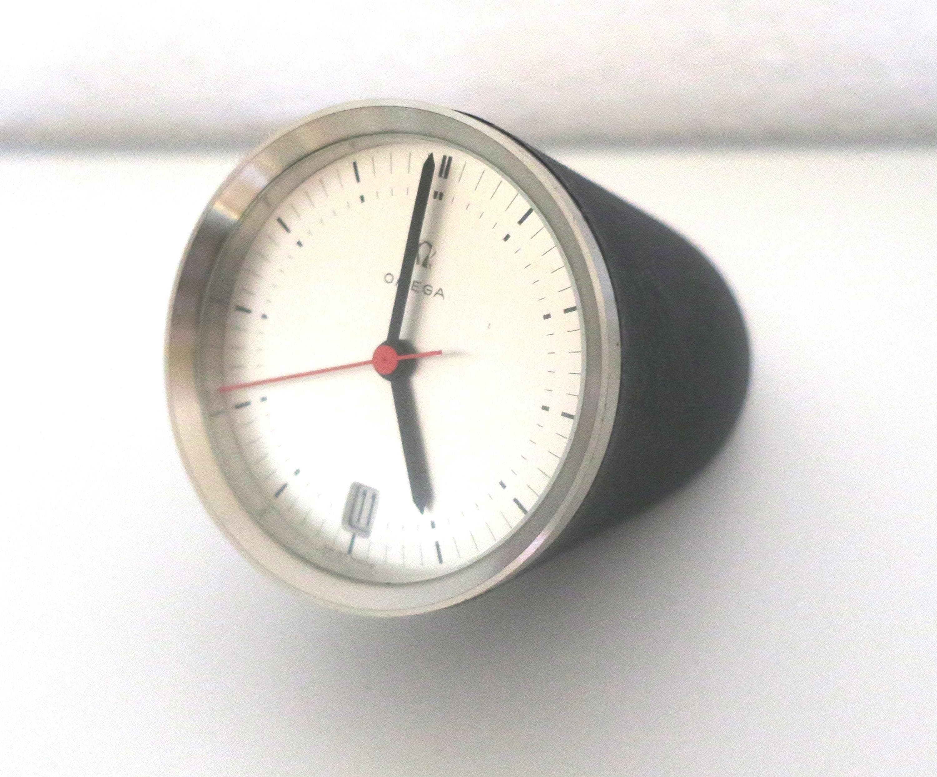 【希少】OMEGA オメガ Rocket Line ヴィンテージ 置き時計 OMEGA Rocket Line Electromechanical Table Desk Clock RARITY Swiss