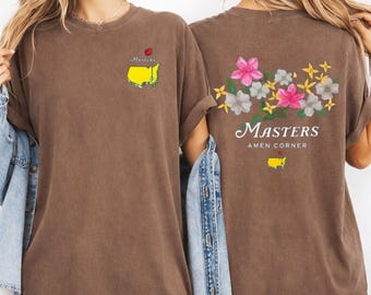 Comfort Colors Masters Amen Corner Floral T-Shirt, Two Side Shirt, 2026 Tournament Tee