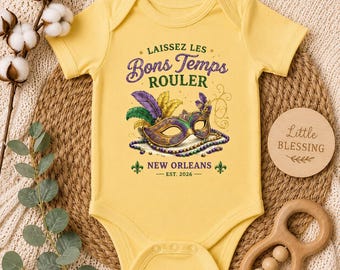 Mardi Gras Baby Bodysuit - Infant One Piece - Southern Baby Shower Gift