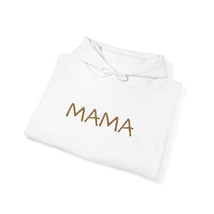 Felpa con cappuccio ricamata "Mama" / Felpa comoda con stampa leopardata