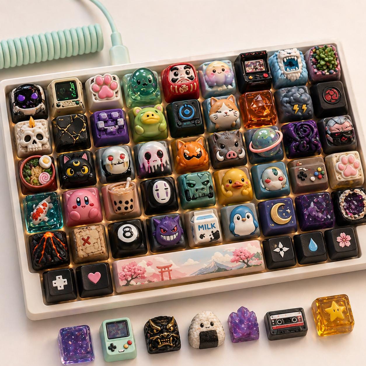 115 Keycap 3D Print STL Bundle | Printable Mechanical Keyboard Keycaps Models | Commercial Use ...