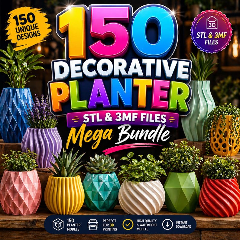 planter stl files 3d models