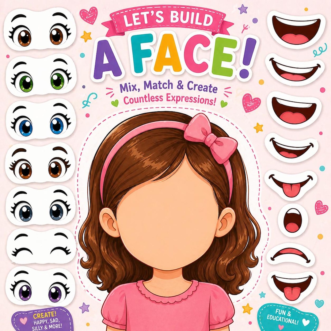 Make a Face Activity Printable | Emotions Learning Game (digital ...