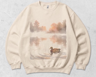 Duck Vintage 90s Shirt, Retro Duck Nature Sweatshirt, 90s Vintage Wildlife Mallard Pullover, Cottagecore Outdoors Unisex Sweatshirt