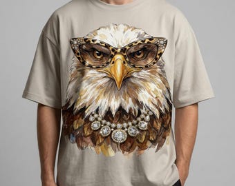 Glam Bald Eagle PNG | Bling Design | Everyday Designs | Boujee Png | Leopard Print Png | Animal Print Graphic | USA Eagle Png | American PNG