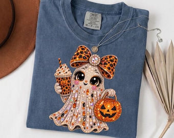 Halloween Boujee Ghost , Rhinestone Leopard Ghost PNG, Bling Pumpkin PNG, Glam Halloween Sublimation, Spooky Season DTF, Digital Download