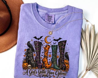 A Girls Gotta Have Options png, Retro Halloween Png, Witches Png, Halloween Png, Spooky Season Png, Feeling Witchy Png, Trendy Halloween Png