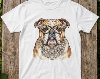 Glam Bulldog PNG | Bling Design | Everyday Designs | Boujee Png | Leopard Print Png | Animal Print Graphic | Cute Dog Png | Preppy Bulldogs
