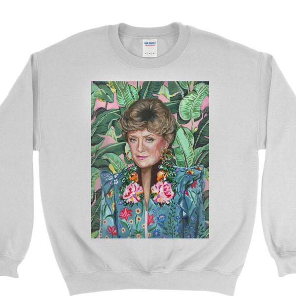 Golden Girls Sweatshirt - Blanche Devereaux  - Blanche Sweatshirt - Pop Culture Sweatshirt - 80s Sweatshirt - Tropical - Fashion