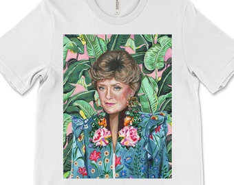 Golden Girls T-Shirt - Blanche Devereaux Shirt - Blanche T-Shirt - Pop Culture T-Shirt - Floral Shirt - Tropical - 80s Shirt