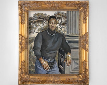 Dwayne - Ölgemälde - Original-Gemälde - Original-Kunst - Öl-Porträt - der Rock - zeitgenössische Kunst - Dwayne Johnson - Fanny Pack The Rock