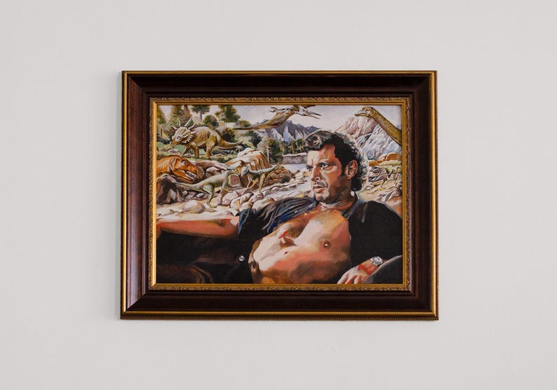 Jeff Goldblum Jurassic Park Oil Painting Print: Chaos Theory Art (Digital Print) image 2