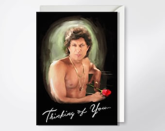 Je pense à vous - carte de voeux Jeff Goldblum - carte de Saint-Valentin - carte pense à vous - carte juste parce que - carte de voeux drôle