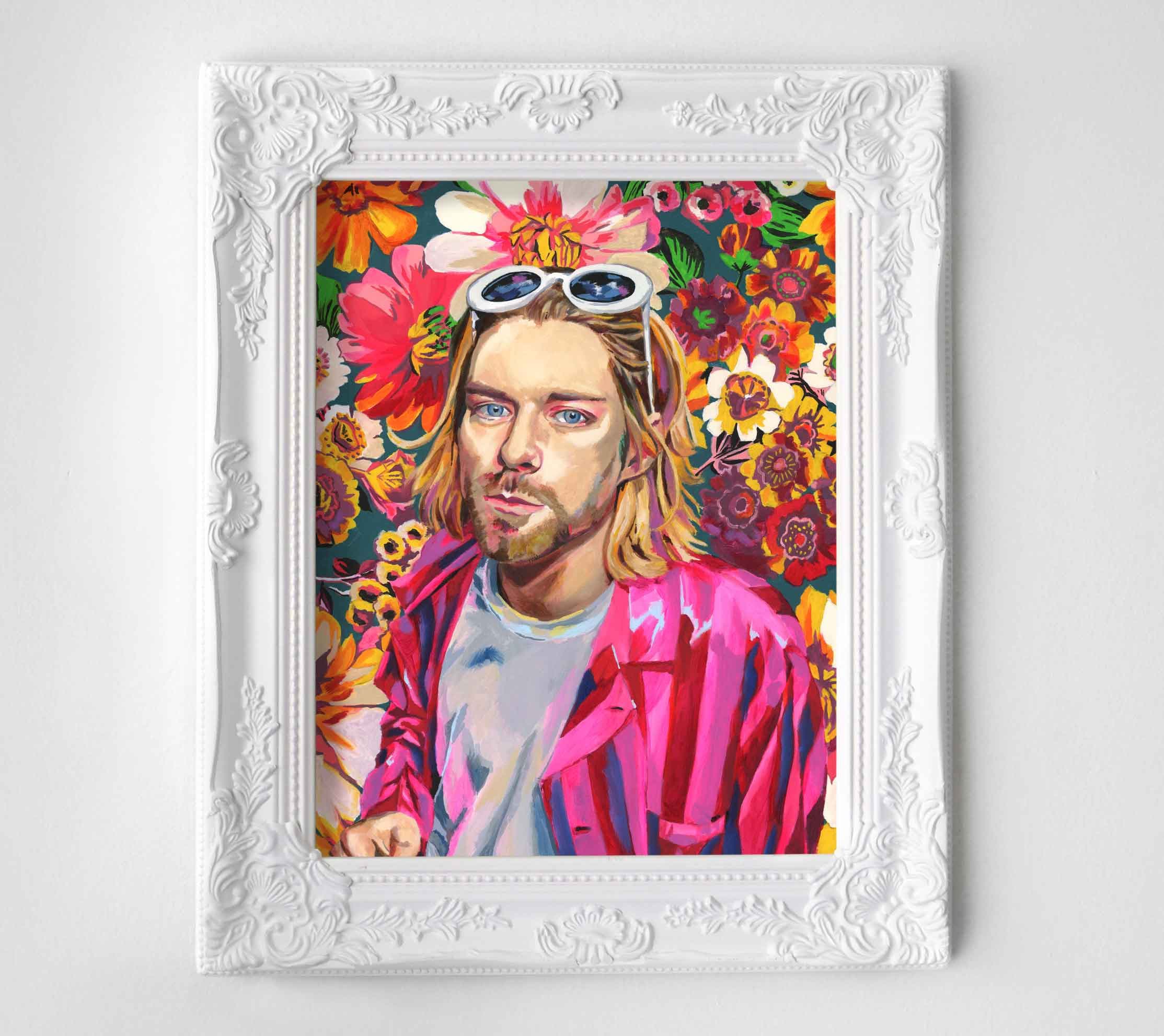 カートコバーン　油絵　アート カート - 油絵 - カート コバーン - アートプリント