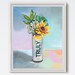 Truly Still Life - Floral Painting - Sunflower Print - Canvas Art - Alcohol Print - Daisy Print - Floral Print - Art Prints - Hard Seltzer 