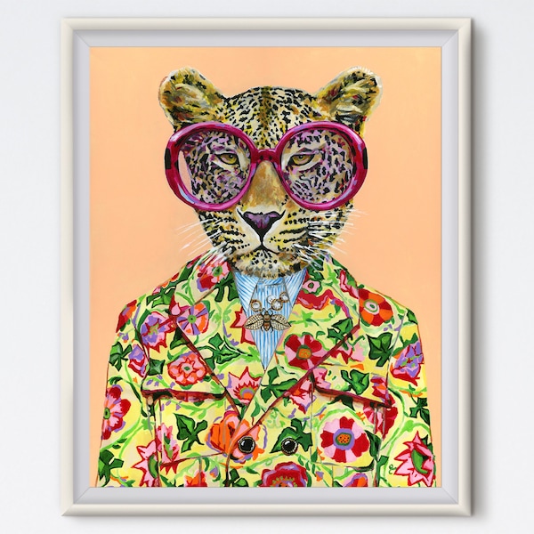 Leopard - Leopard Painting - Fashion Print - Canvas Art - Fashion Art - Animal Art - Leopard Print - Animal Art Prints - Contemporary Art