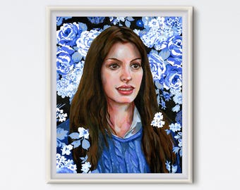 Andrea Sachs Art Print: Colorful Maximalist Fashion Icon Portrait, Home Decor, Devil Wears Prada