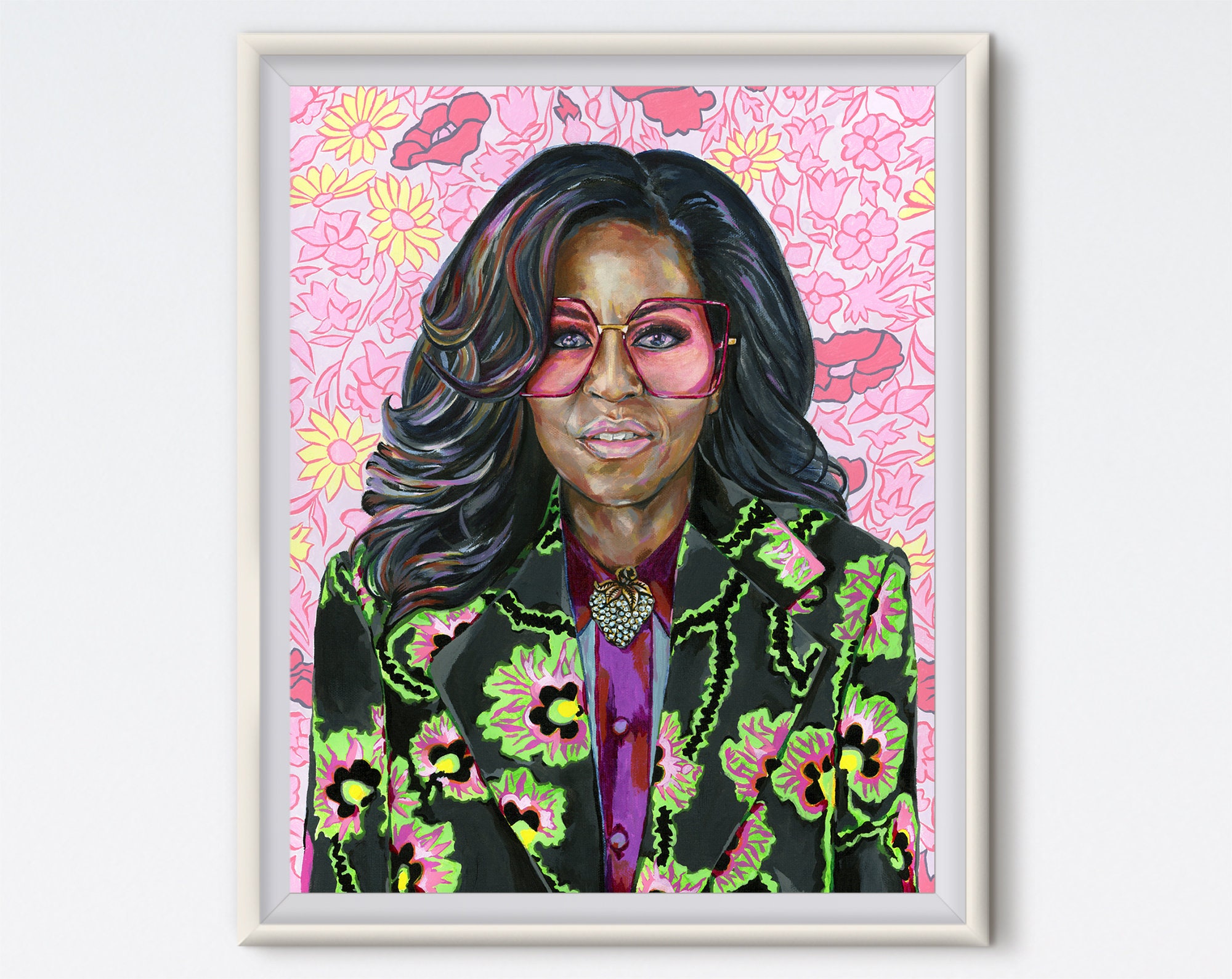 Michelle Michelle Obama Acrylic Painting Michelle Obama