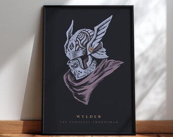 Wylder Poster — Elden Ring Nightreign Fan Art | Hand-Drawn Digital Print | Wall Art
