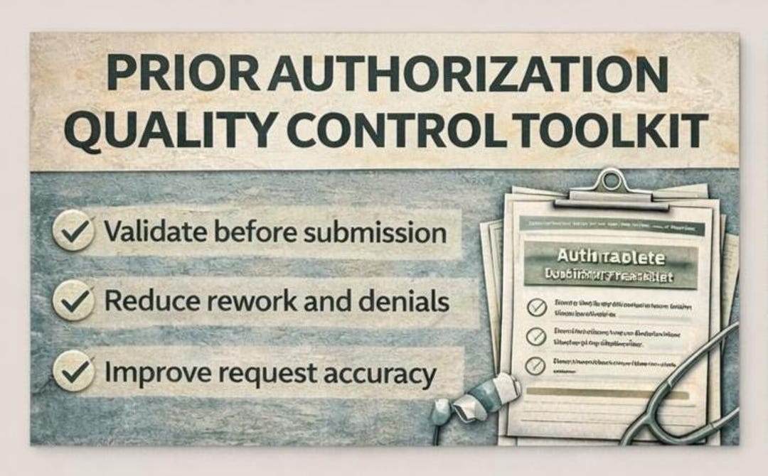 Prior Authorization Intake Quality Control Toolkit | Pre-submission ...