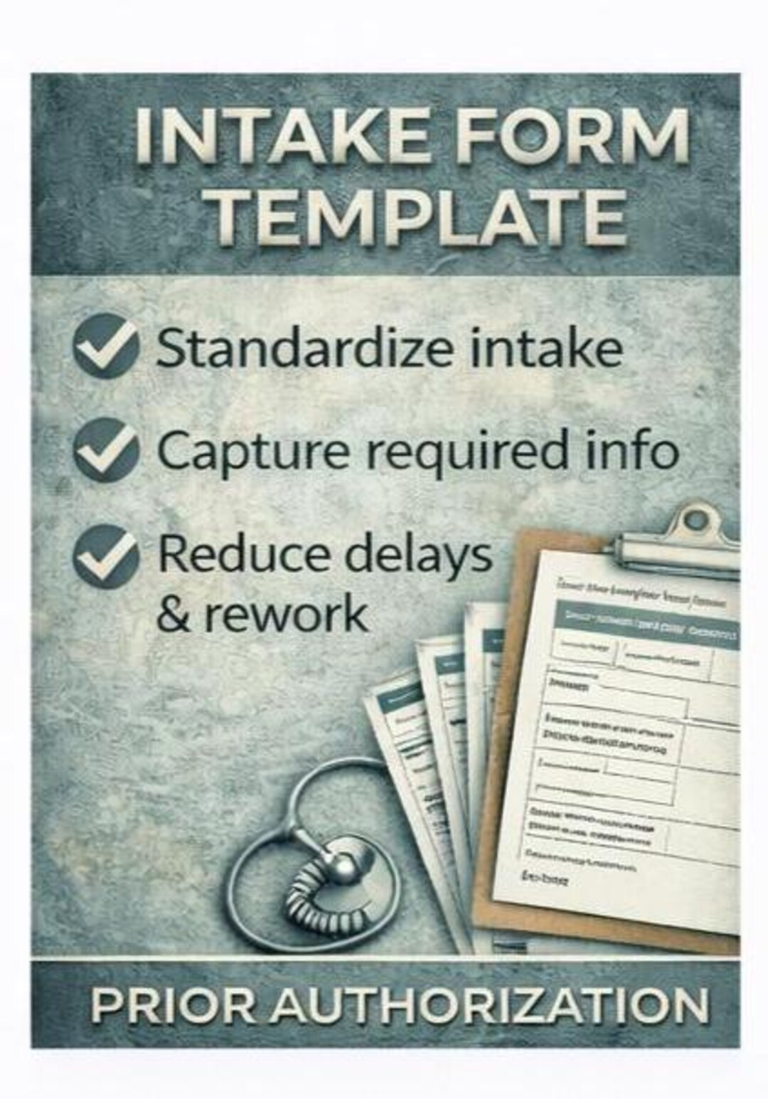 Prior Authorization Intake Form Template | Standardized Patient ...