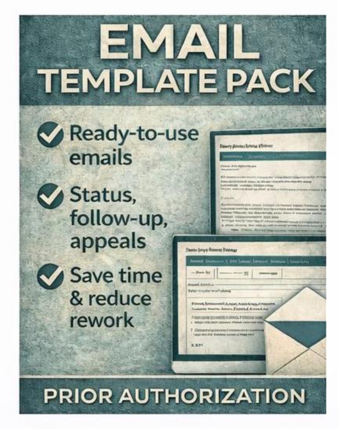 Prior Authorization Email Template Pack | Status, Follow-up, Missing ...