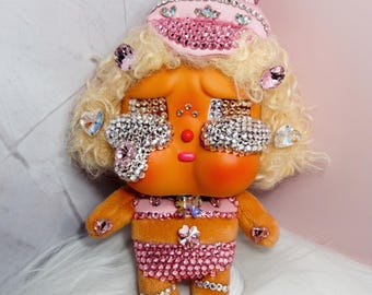 Custom Luxury Handmade Bling Crystal doll CryBaby Plush Pendant Vacation Mode On Series-Full Sail