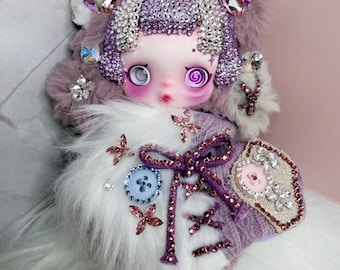 Custom Luxury Handmade Bling Crystal doll SkullPanda – Ratty Bear | You Found Me Series
