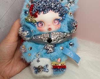Custom Luxury Handmade Bling Crystal doll SkullPanda – Rainbow Dash | My Little Pony Series