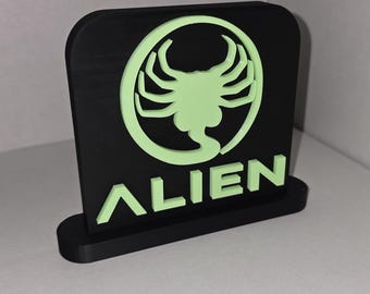 Retro Sci-fi Horror Display Sign (Glow in the Dark)