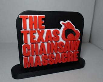 Retro Chainsaw Slasher Display Sign