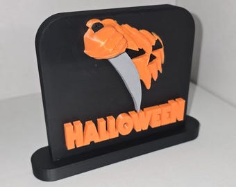 Retro Pumpkin Slasher Display Sign