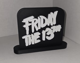 Retro Slasher Horror Display Sign