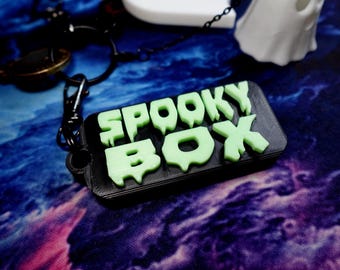 Glow in the Dark Spooky Box Keychain | Horror Inspired 3D Printed Keychain