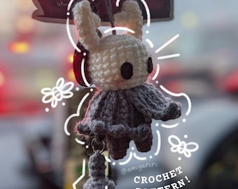 hollow knight: crochet pattern! | amigurumi plush keychain/bag charm | gift for gamers | beginner