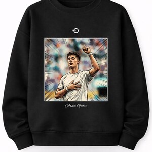 Arda Guler Vintage Poster Sweatshirt | Retro Football Graphic | Real Madrid Turkiye & World Cup 2026 image 4